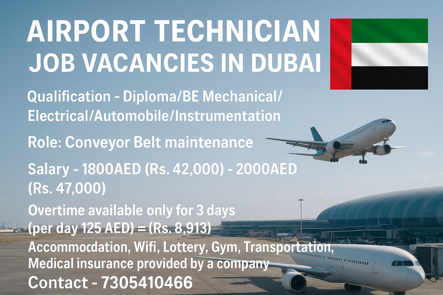 Airport Technician Job Vacancies in Dubai