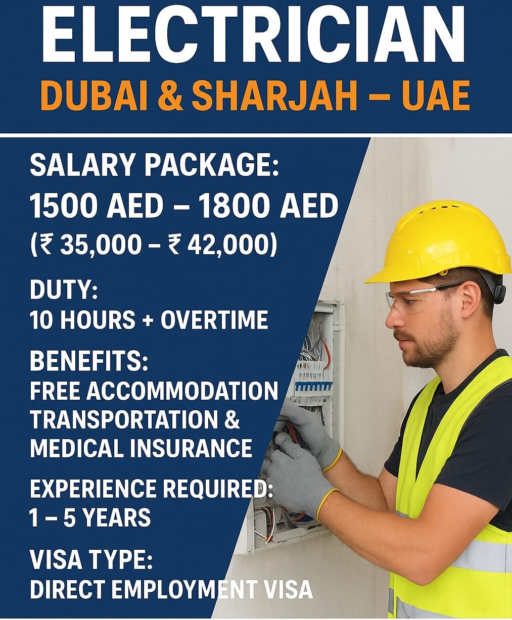 Electrician Job Vacancy in Dubai