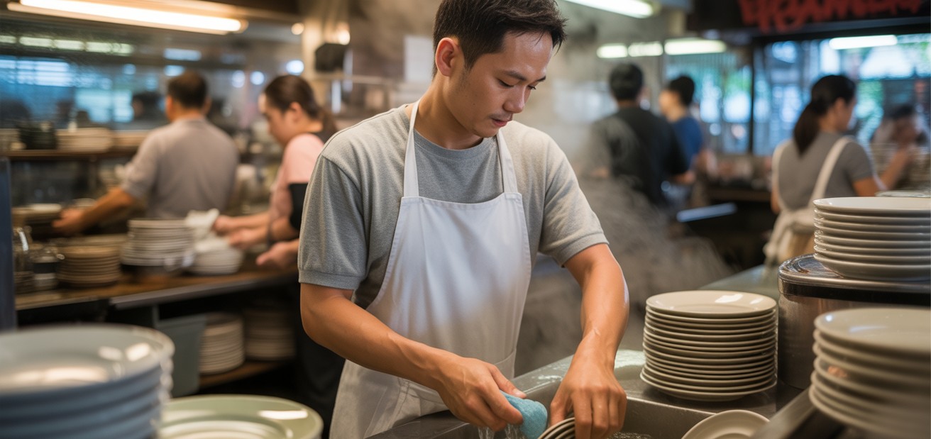 Dishwasher Cum General Worker Job in Singapore